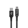 Crong Armor Link - 60W 3A USB-A na USB-C opletený kabel Power Delivery 25cm (černý)