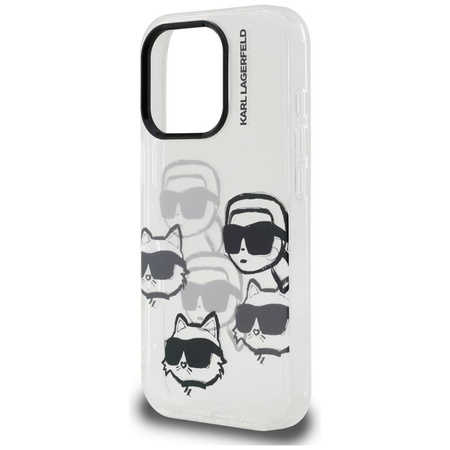 Karl Lagerfeld IML Multi K&C Head Pattern - Case for iPhone 16 Pro (transparent)