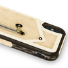 Zizo Nebula Wallet Case - Lederhülle für iPhone X mit Kartenfächern + Reißverschlusstasche + 9H Glas für Bildschirm (Tan/Brown)