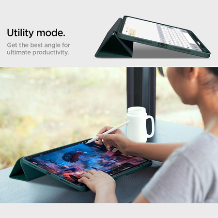 Spigen Urban Fit - Étui pour iPad Pro 13" (M4, 2024) (Midnight Green)