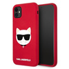 Karl Lagerfeld Choupette Head Silicone - Coque iPhone 11 (rouge)