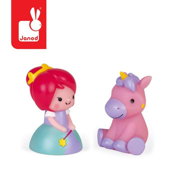 Janod - Set de figurines de bain princesse et licorne lumineuse