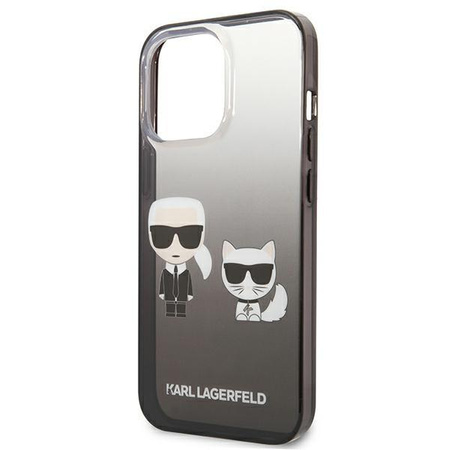 Karl Lagerfeld Gradient Ikonik Karl & Choupette - iPhone 13 Pro Max Case (black)