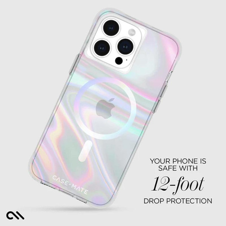 Pouzdro Case-Mate Soap Bubble MagSafe - iPhone 15 Pro Max (duhové)