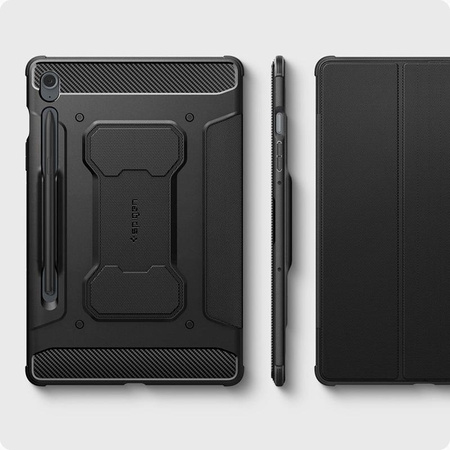 Spigen Rugged Armor Pro - Étui pour Samsung Galaxy Tab S9 FE 10.9" (Noir)