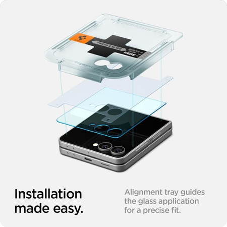 SZKŁO HARTOWANE NA EKRAN DO GALAXY Z FLIP 7, Spigen, Ochronne, 2 szt.