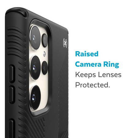 Speck Presidio2 Grip - Csúszásgátló tok Samsung Galaxy S23 Ultra (Fekete/Fekete/Fehér)