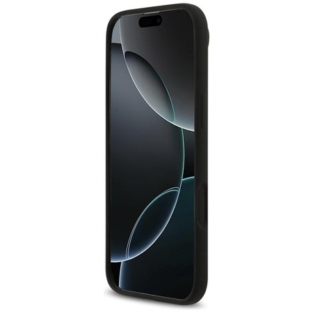ETUI DO IPHONE AIR do MAGSAFE GUESS CZARNE SILIKONOWE Z MIKROFIBRĄ CASE