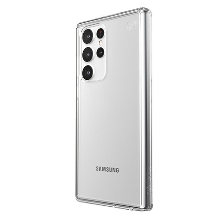 Speck Presidio Perfect-Clear - Étui pour Samsung Galaxy S22 Ultra avec revêtement MICROBAN (transparent/transparent)