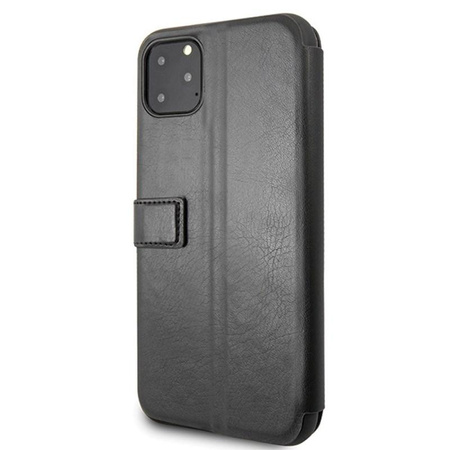 Karl Lagerfeld Booktype - pouzdro na iPhone 11 Pro Max s kapsami na karty (černé)