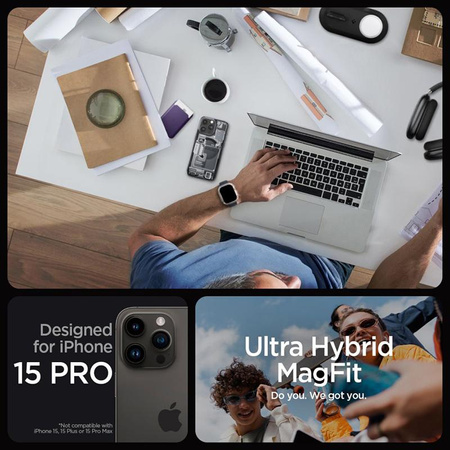 Spigen Ultra Hybrid MagSafe - Hülle für iPhone 15 Pro (Zero One)