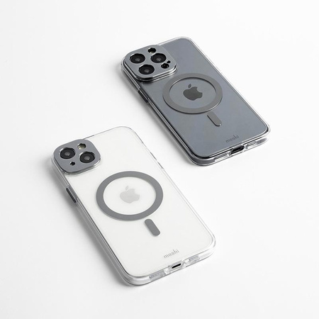 Moshi iGlaze MagSafe - Étui pour iPhone 15 Pro (Gris Météorite)