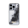 Guess Sequin Script Metal - Coque iPhone 15 Pro (argent)