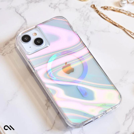 Case-Mate Soap Bubble MagSafe - Etui iPhone 15 (Iridescent)