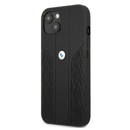 BMW Leather Curve Perforate HC - Etui iPhone 13 mini (czarny)