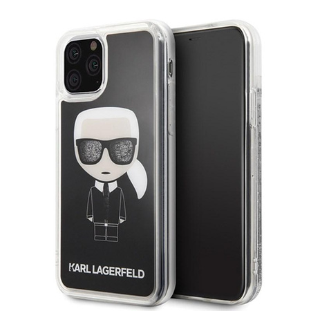 Karl Lagerfeld Iconic Glitter - iPhone 11 Pro Tasche (Schwarz)