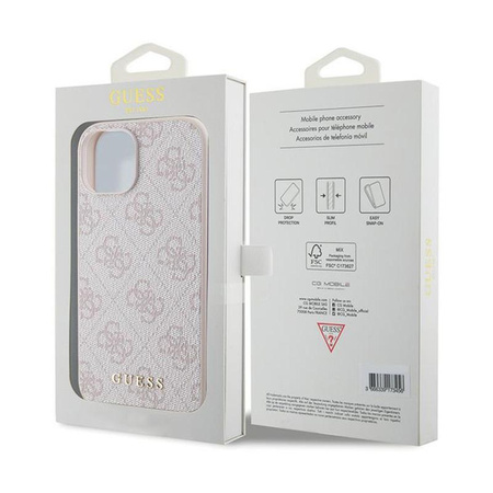 Guess 4G Metal Gold Logo - iPhone 15 Plus Case (pink)