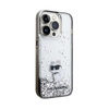 Karl Lagerfeld Liquid Glitter Choupette - Coque pour iPhone 14 Pro Max (Transparent)