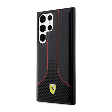 Ferrari Perforierte 296P Kollektion - Samsung Galaxy S23 Ultra Tasche (schwarz)
