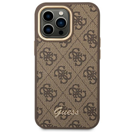 Guess 4G Metal Camera Outline Case - iPhone 14 Pro Case (Brown)