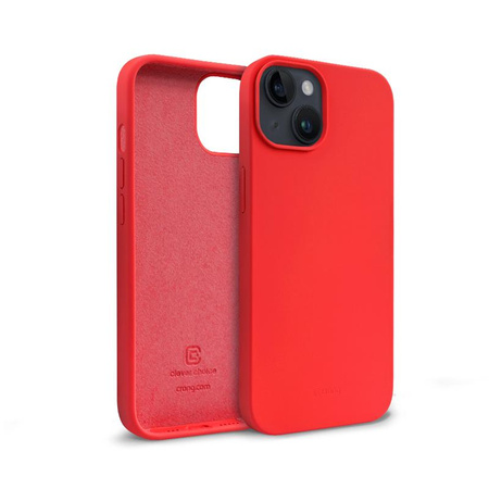 Crong Color Cover - Custodia per iPhone 14 Plus (Rosso)