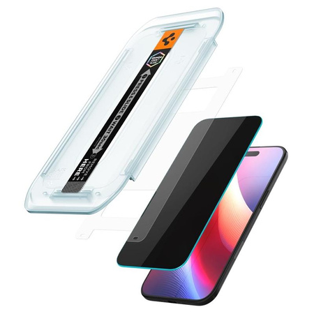 SZKŁO PRYWATYZUJĄCE DO IPHONE AIR SPIGEN Z RAMKĄ SZYBKA OCHRONNA 9H 2SZT
