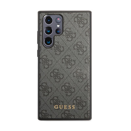Guess 4G Metal Gold Logo - pouzdro pro Samsung Galaxy S24 Ultra (černé)