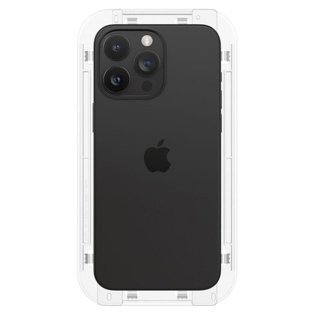 Spigen GLAS.TR EZ FIT FC - Verre trempé pour iPhone 15 Pro (Cadre noir)