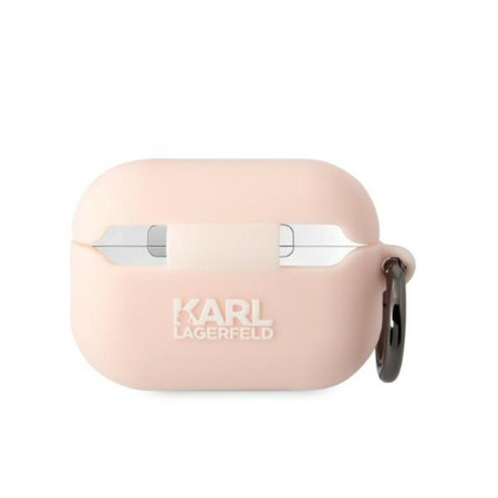 Karl Lagerfeld Silikonové pouzdro NFT Karl Head 3D - AirPods Pro 2 (růžové)