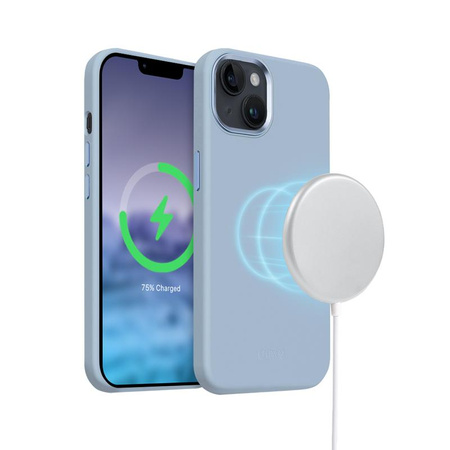 Crong Color Cover LUX Magnetic - iPhone 15 Plus MagSafe Hülle (Blau)