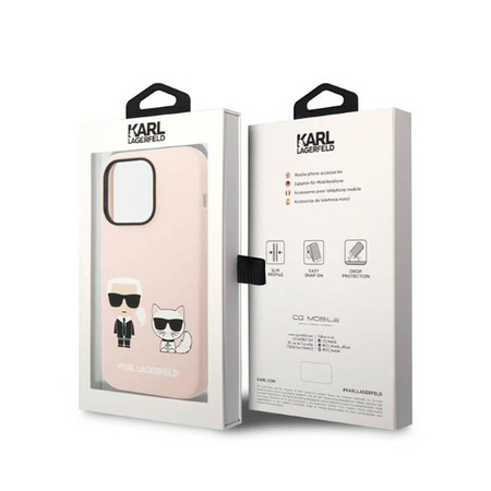 Karl Lagerfeld Liquid Silicone Karl & Choupette MagSafe - iPhone 14 Pro Case (pink)