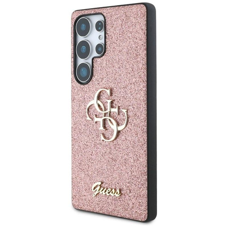 Guess Fixed Glitter Big 4G Metal Logo - Case for Samsung Galaxy S25 Ultra (pink)