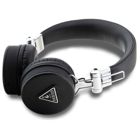 Guess Grained Classic Round Shape - Casque intra-auriculaire sans fil Bluetooth ENC (noir)