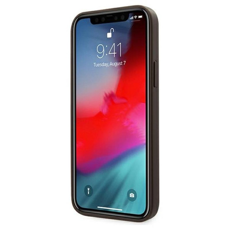 Guess 4G Bottom Stripe Kollektion - iPhone 12 / iPhone 12 Pro Tasche (braun)