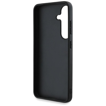 Karl Lagerfeld Leder Monogramm Pin Logo Choupette Kopf - Samsung Galaxy S25+ Tasche (schwarz)