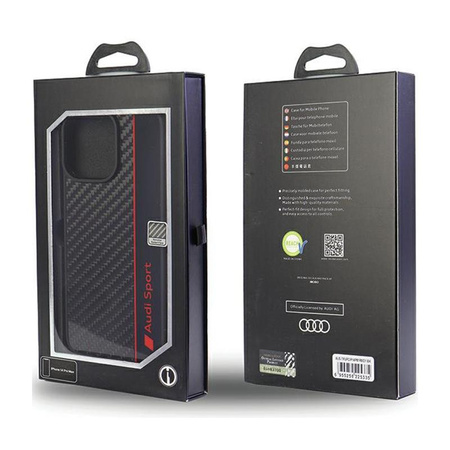 Audi Carbon Fiber Stripe - Etui iPhone 14 Pro Max (Czarny)