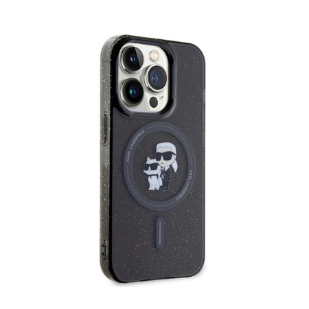 Karl Lagerfeld Karl & Choupette Glitter Magsafe - iPhone 15 Pro Case (noir)