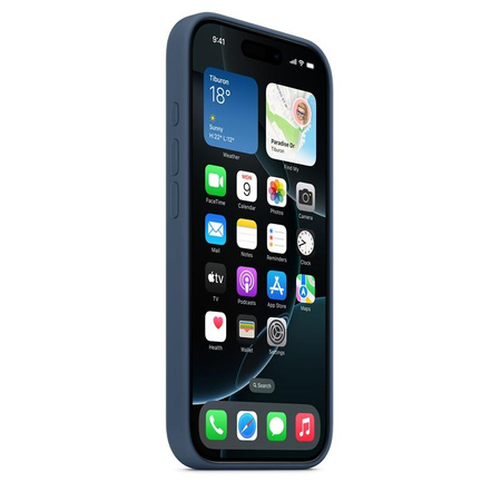 Silikonové pouzdro Apple - Silikonové pouzdro s MagSafe pro iPhone 16 Pro (džínový)