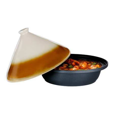 Alpina - Tajine pörköltfazék kerámia kúpos fedővel 30x25 cm 2,5 L