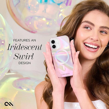 Case-Mate Soap Bubble MagSafe - Pouzdro pro iPhone 16 (Iridescent)