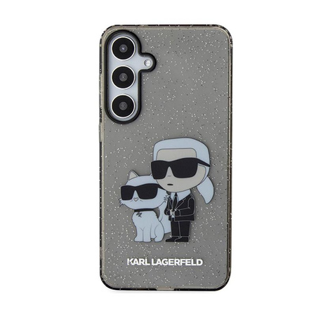 Karl Lagerfeld IML Glitter Karl & Choupette - Case for Samsung Galaxy S24+ (black)