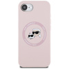 Karl Lagerfeld Silikon Karl & Choupette Heads MagSafe - Hülle für iPhone 16e (rosa)