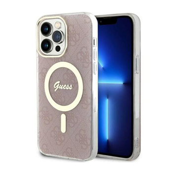Guess 4G MagSafe - iPhone 14 Pro Max Tasche (Rosa)