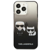 Karl Lagerfeld Gradient Ikonik Karl & Choupette - Coque iPhone 13 Pro (noir)