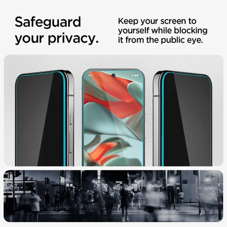Spigen GLAS.TR EZ FIT Privacy 2-Pack - Verre trempé avec filtre de confidentialité pour Google Pixel 9 Pro XL 2 pcs