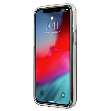 Guess Glitter Gradient Script - Coque pour iPhone 12 mini (bleu)