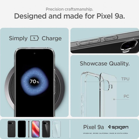 Spigen Ultra Hybrid - Étui pour Google Pixel 9a (Crystal Clear)