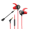 WEKOME YB01 Game Series - HiFi jack 3,5 mm-es vezetékes fejhallgató játékosoknak (piros)