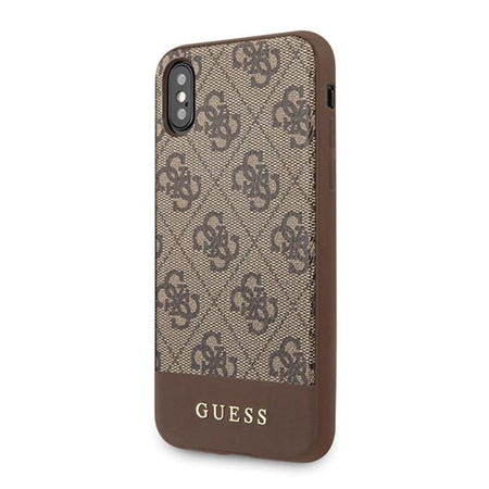 Guess 4G Bottom Stripe Collection - iPhone Xs / X Case (brown)