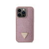 Guess Rhinestone Triangle - iPhone 14 Pro Case (pink)